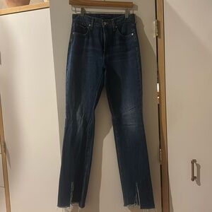 Veronica Beard Jeans- Keane long straight leg, high rise